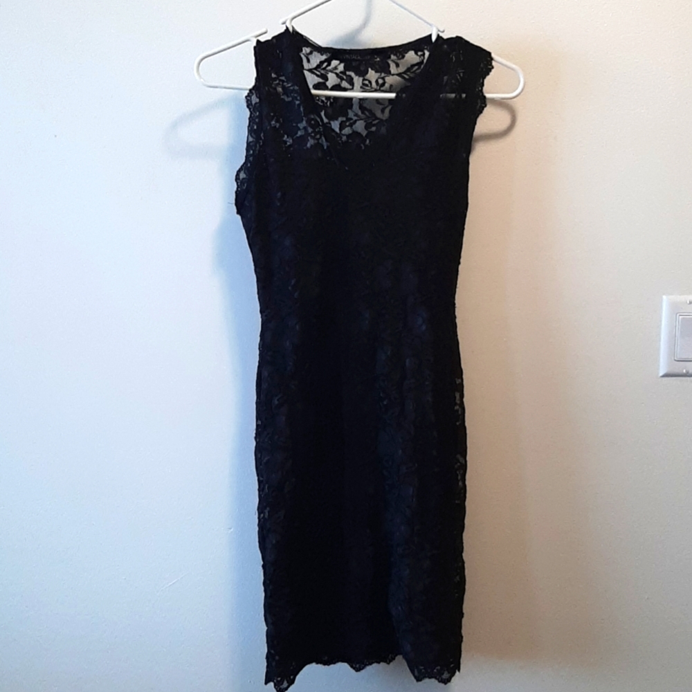 Black lace dress
